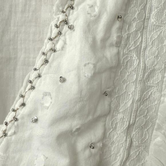 Anthropologie Duet Ginevra Ruffled Embroidered Blouse Size XL - Picture 10 of 16